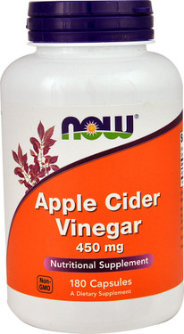 UK Buy Apple Cider Vinegar 450 mg, 180 Caps, Now Foods