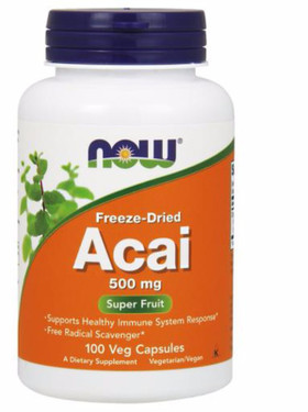 Buy Now Foods Acai 500 mg 100 Caps, Immune, Inflammation