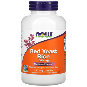 UK Buy Red Yeast Rice Extract 600 mg 240 Vcaps, Now Foods, Certified Organic