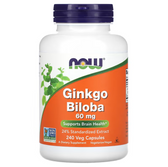 Now Foods Ginkgo Biloba 60 mg 240 Caps, Memory, Cognitive Function