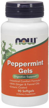 Peppermint Gels  90 Softgels Now Foods, Digestion