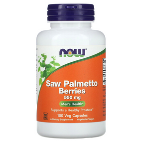 Saw Palmetto 550 mg 100 Caps Now Foods, Prostate Function