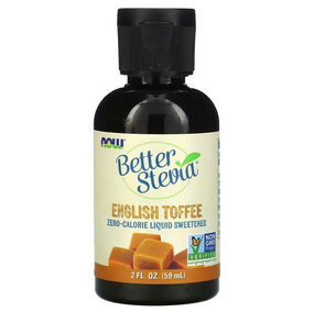 Better Stevia Liquid Sweetener English Toffee 2 oz Now Foods