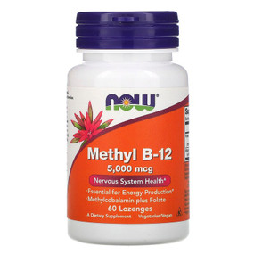 UK Buy Methyl B-12 5000 mcg  60 loz, Now Foods Supplement