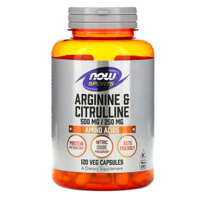 Arginine & Citrulline 500/250 120 Caps, Now Foods