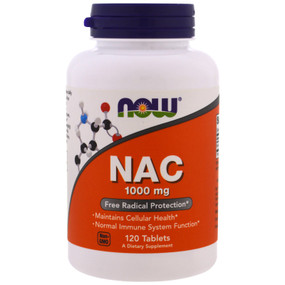 UK NAC 1000 mg, 120 Tabs, Now Foods