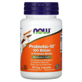 UK buy Probiotic-10 100 Billion 30 Veg Caps, Now Foods
