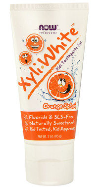 Buy UK Xyli White Kid's Toothpaste Gel Orange Splash 3 oz (85 g), Now Foods