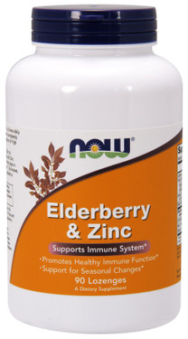 Elderberry & Zinc 90 Lozenges, Now Foods