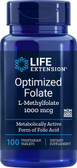 UK Optimized Folate, 1000mcg, 100 Tabs, Life Extension