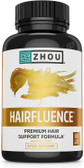Buy UK Hairfluence Premium Hair Growth 60 Caps, Zhou, Biotin, Keratin