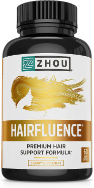 Buy UK Hairfluence Premium Hair Growth 60 Caps, Zhou, Biotin, Keratin