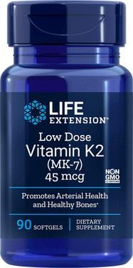 UK Buy Low Dose Vitamin K2 (MK-7), 45 mcg, 90 Softgels, Life Extension