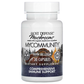 UK Buy MyCommunity Mushrooms, Immune, 30 Caps, Maitake, Chaga, Turkey Tail