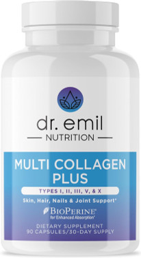 UK Buy Multi Collagen Nutrition Plus 90 Caps, Dr. Emil, Skin, Joints, Hair
