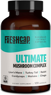 UK Buy Ultimate Mushroom Complex 120 Caps, FreshCap, Lion's Mane, Turkey Tail