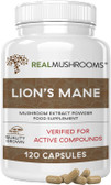 UK Buy Lions Mane, Brain and Focus, 120 Caps, Real Mushrooms