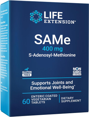 UK Buy Life Extension, SAMe S-Adenosyl-Methionine, 400 mg, 60 Tabs