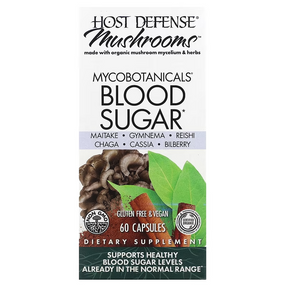UK buy, MycoBotanicals, Blood Sugar, 60 Caps, Host Defense