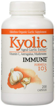 UK Buy Aged Garlic Extract & Astragalus Formula 103, 200 Caps, Kyolic, Immune