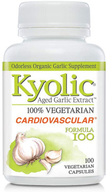 Kyolic Formula 100 100 vCaps, Odorless Oganic Garlic