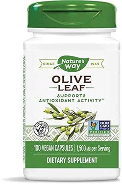 Olive Leaf Herbal Single 100 Caps, Nature's Way 