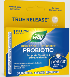Primadophilus Reuteri Pearls 60 ct Nature's Way, Lactobacillus Acidophilus, UK Digestion Supplements
