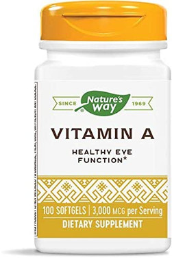 Buy UK Vitamin A 10000IU 100 Softgels, Nature's Way, Vision