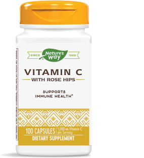 Nature's Way, Vitamin C 500 with Rose Hips 100 Caps, UK Shop 