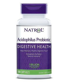 Acidophilus 100 Caps Natrol, Digestive, UK Store