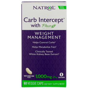 Carb Intercept w/ Phase 2 60 Caps, Natrol, Weight Management, UK Store