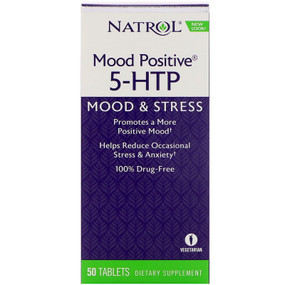 Mood Positive 5HTP 50 Tabs, Natrol, Stress, UK Store