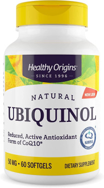 Healthy Origins Ubiquinol 50 mg 60 Softgels, Antioxidant, UK