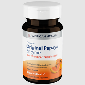 Papaya Enzyme Original Chewable, 100 Tabs, American Health, Digestion
