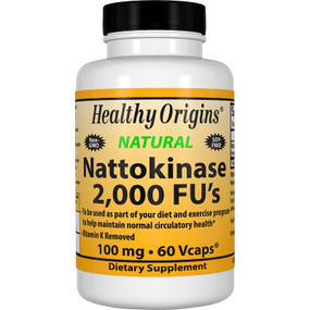 Healthy Origins Nattokinase 100mg 2000FU 60 Caps, UK Store