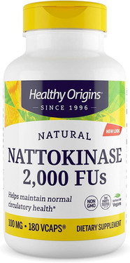 Healthy Origins Nattokinase 100mg 2000FU 180 Caps, UK Store