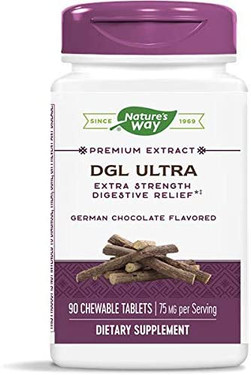 UK Buy DGL ULTRA Chocolate, 90 Tabs, Nature's Way