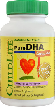 UK Buy DHA 250mg 90 Softgels, Childlife, Focus & Attention