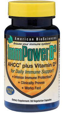 Buy UK ImmPower D3 30 Caps, AHCC Plus Vitamin D3, American Biosciences