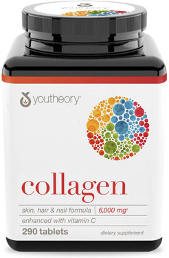 Collagen 6,000mg, 290 Tabs, Youtheory, UK Store