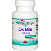 Ox Bile 125 Mg 180 Caps, Nutricology
