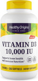 UK Vitamin D3 10000IU 360 Softgels Healthy Origins, Bones