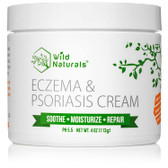 Eczema & Psoriasis Cream with Manuka Honey, Aloe Vera, Shea Butter, Coconut Oil, Hemp Seed Oil, Wild Naturals 4 oz, UK