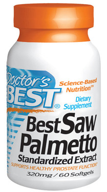 Buy Saw Palmetto Extract 320 mg 60 Softgels Doctor's Best Online, UK Delivery, Men's Supplements For Men Saw Palmetto Prostate Health Formulas