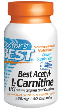 Buy Doctor's Best Acetyl-L-Carnitine 588 mg 60 Caps Online, UK Delivery, Amino Acid