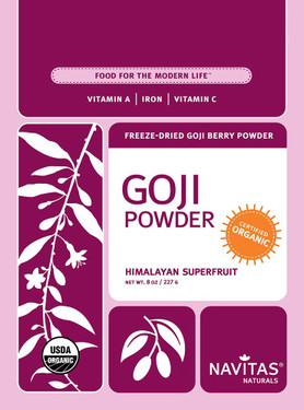 Buy Goji Powder 8 oz Navitas Naturals Online, UK Delivery, Super Fruits Extract Non-GMO