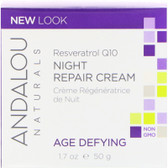 Buy Resveratrol Q10 Night Repair Cream 1.7 oz Andalou Online, UK Delivery, Night Creams Gluten Free Product