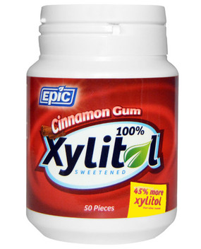 Buy Cinnamon Gum Jar 50 PC Epic Xylitol Online, UK Delivery, Oral Care Dental Chewing Gum Mints
