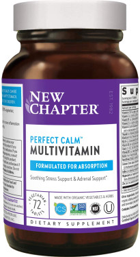 Buy Perfect Calm Multivitamin 72 Tabs New Chapter Organic Online, Stress Support, UK Delivery