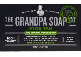 Buy Pine Tar Soap Bath Size 4.25 oz Grandpa's Brands Online, UK Delivery
